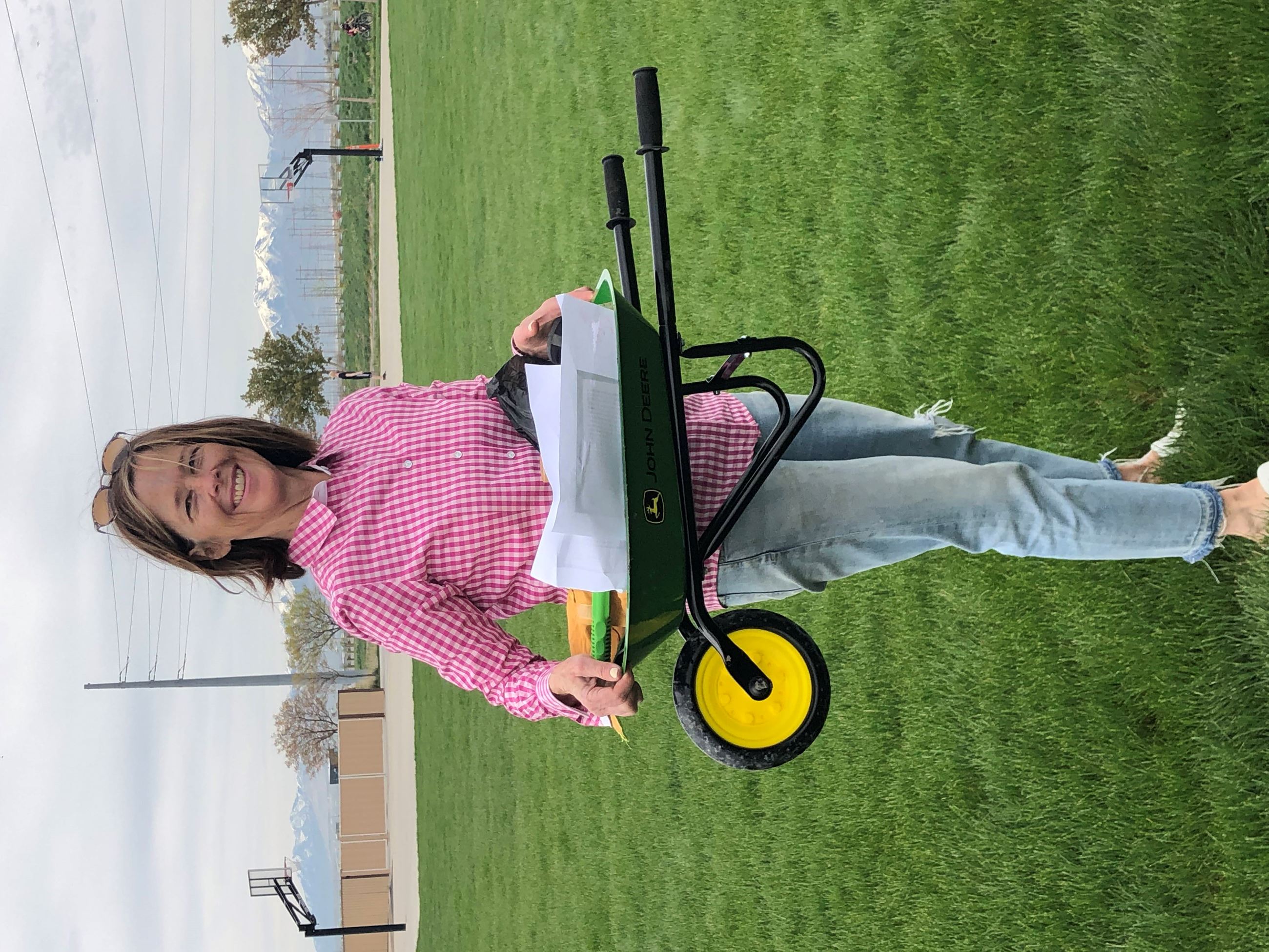 IMG_6130 Camille Thorpe holding little wheelbarrow