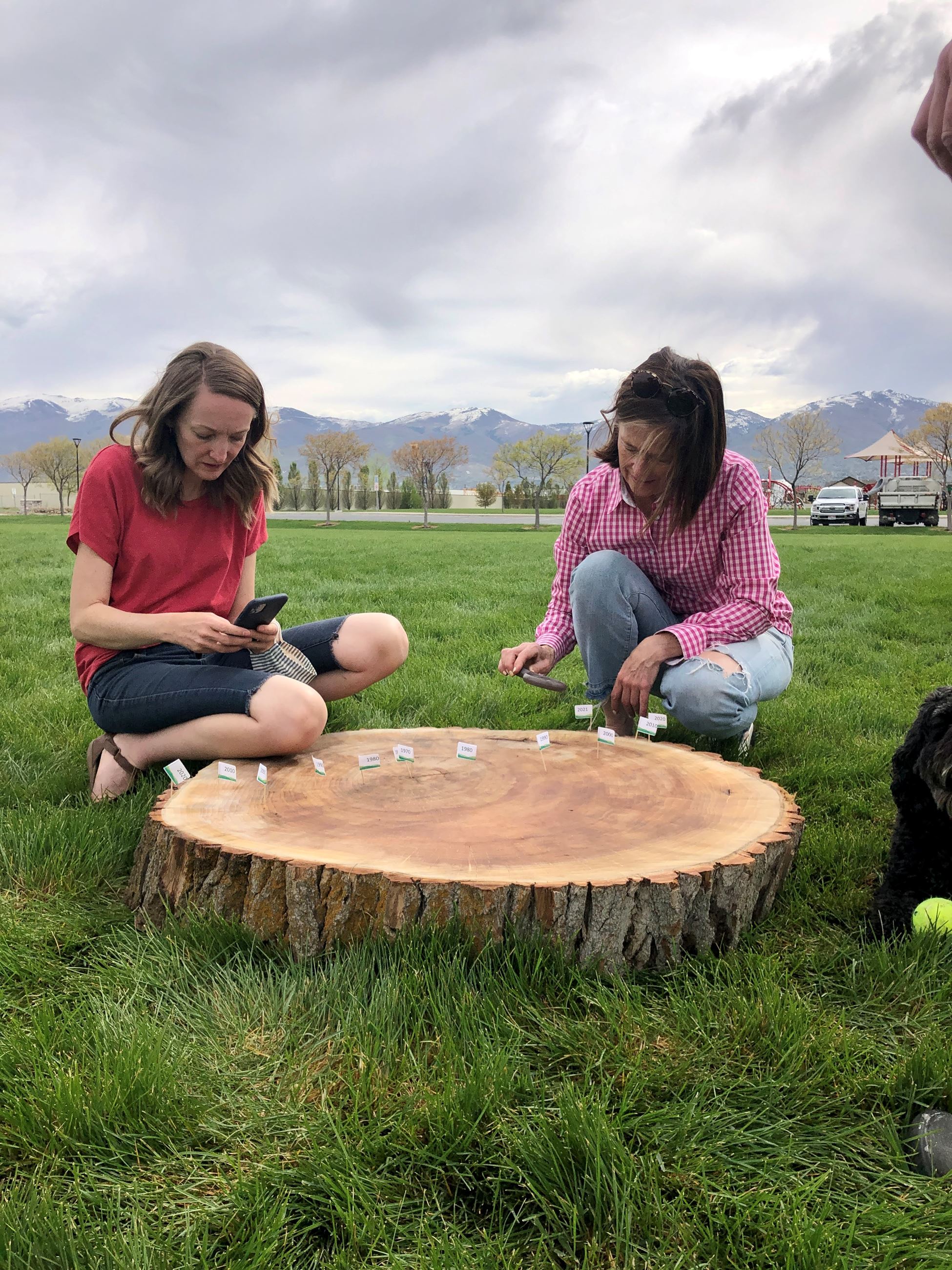 IMG_6133 Camille T and Erin by tree slice