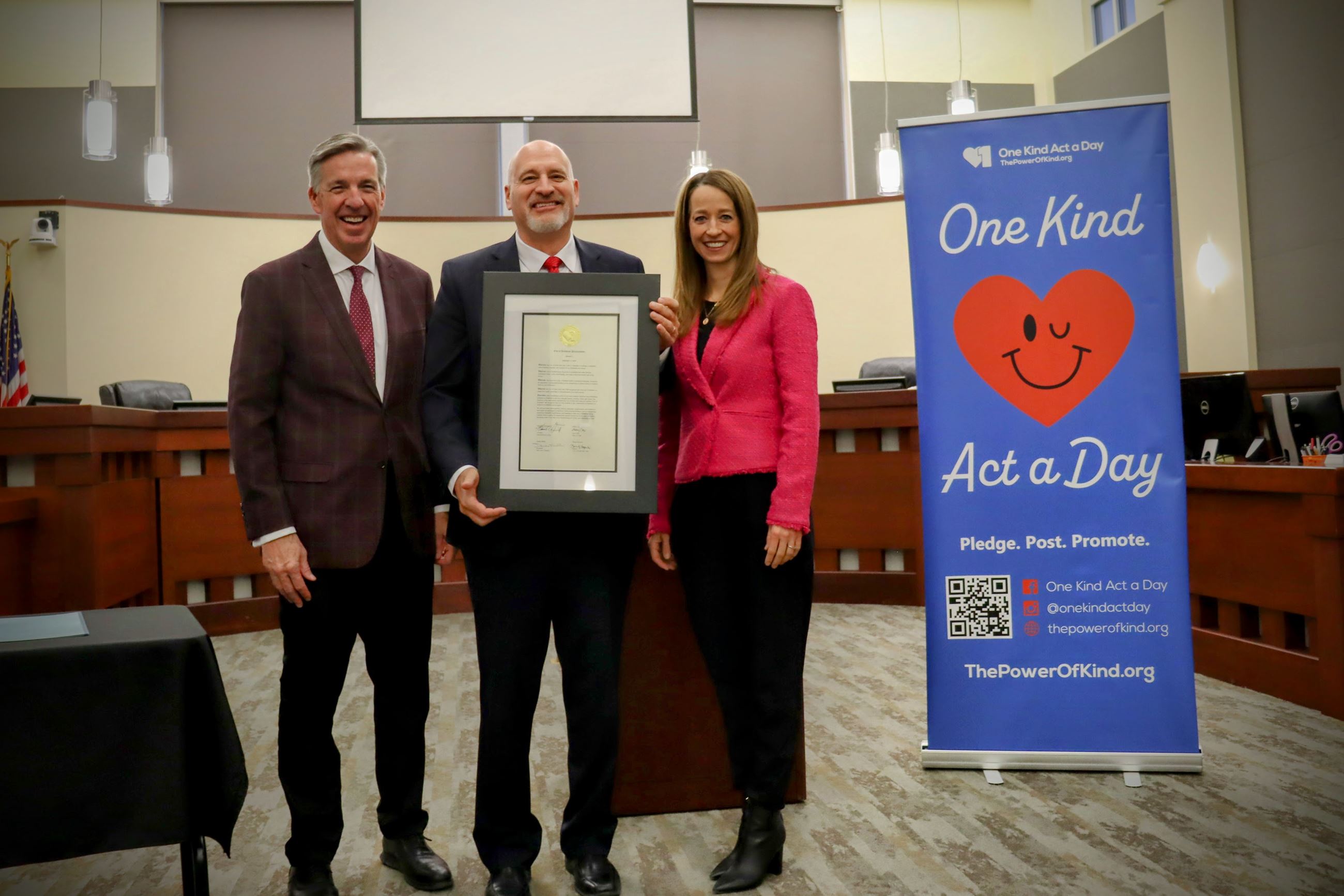 One Kind Act Award Abby Cox Mayor Horrocks Curtis Bennett